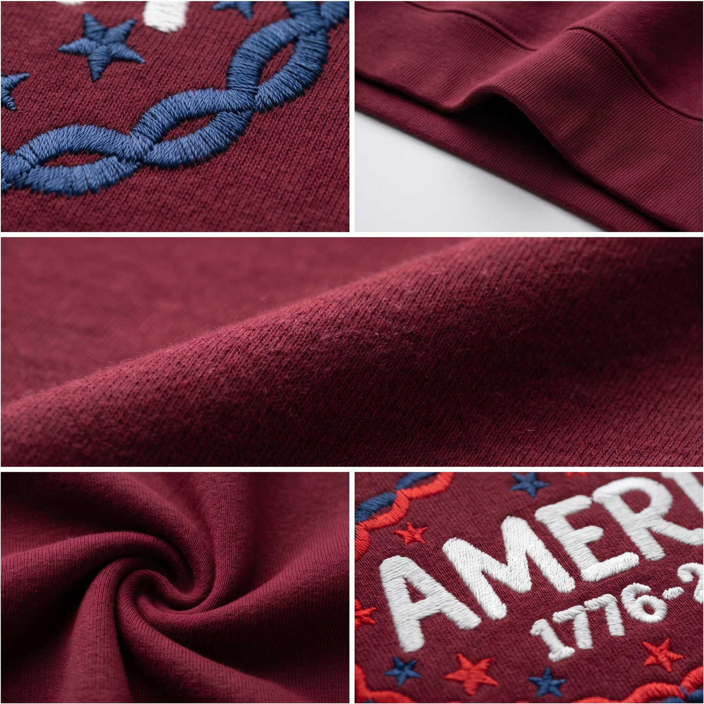 American Semiquincentennial 250 Sweatshirt – Embroidered Independence Day Apparel