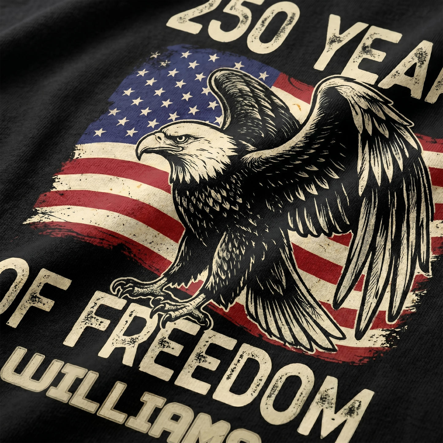250 Years Of Freedom USA Eagle Flag Shirt Personalized Name Patriotic 4th Of July Tee