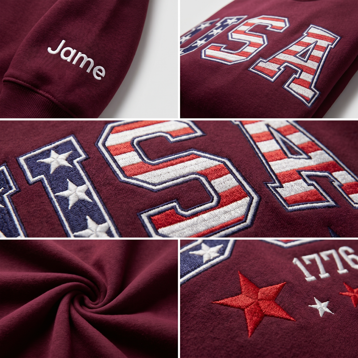 America 250th Anniversary 1776-2026 Embroidered Sweatshirt