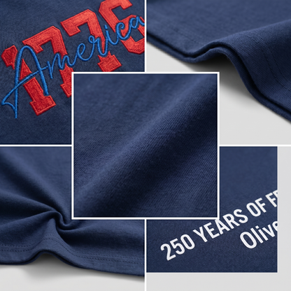 USA 250 Years - Embroidered American T-Shirt