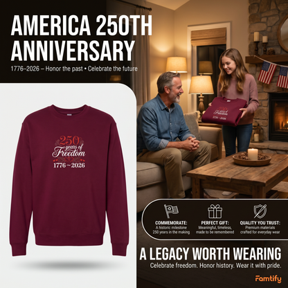 America 250 Years Of Freedom Embroidery Design, Independence Day 1776–2026 Embroidery File, America Birthday