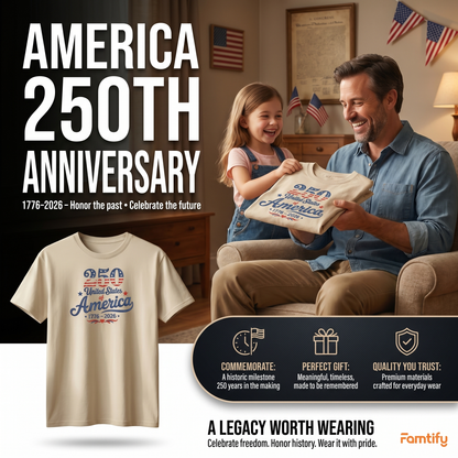 America 250 Years of Freedom - 1776-2026 Patriotic Eagle T-Shirt Design