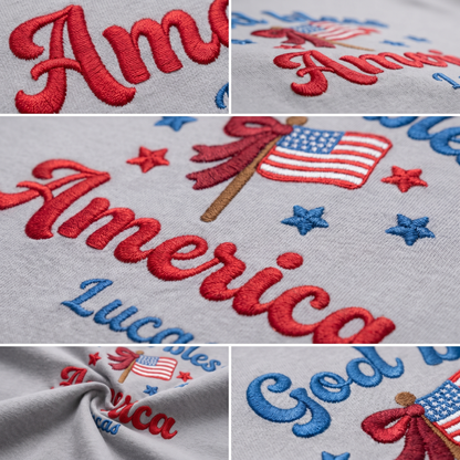 God Bless America - Patriotic USA Flag T-Shirt Design | Independence Day Graphic Tee