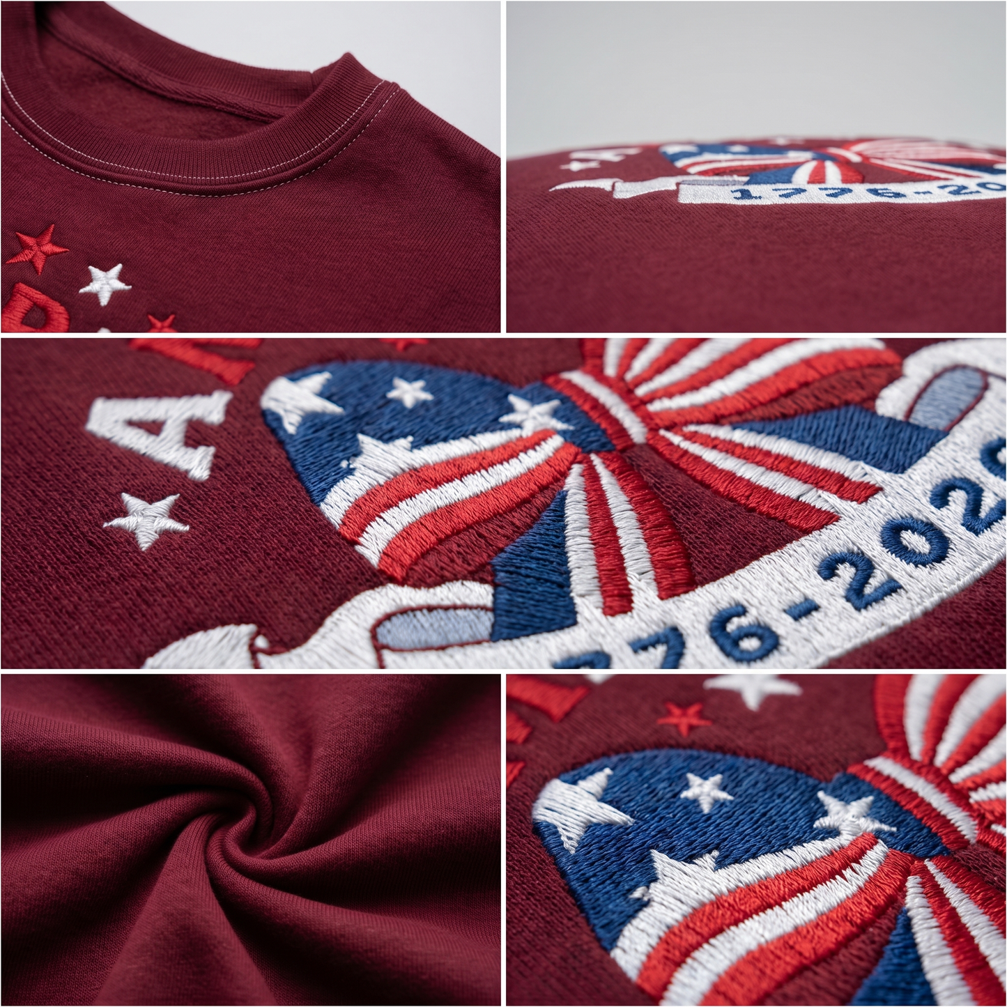 Embroidered America 250 Sweatshirt - Freedom Pullover
