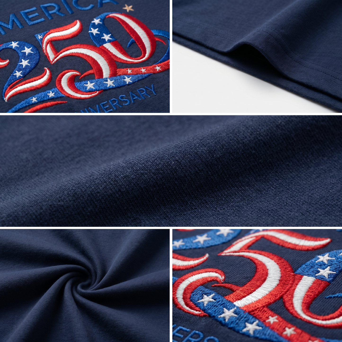 America 250 Anniversary - Patriotic Red White Blue T-Shirt Design