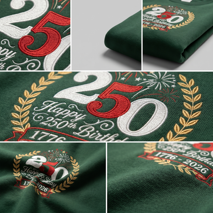 USA 250th Anniversary - Patriotic Embroidery Machine Design