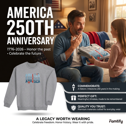 USA 250th Independence Anniversary Sweatshirt - 1776 We The People Edition