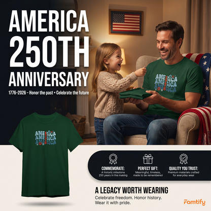 USA 250th Independence Anniversary T-Shirt - 1776 We The People Edition