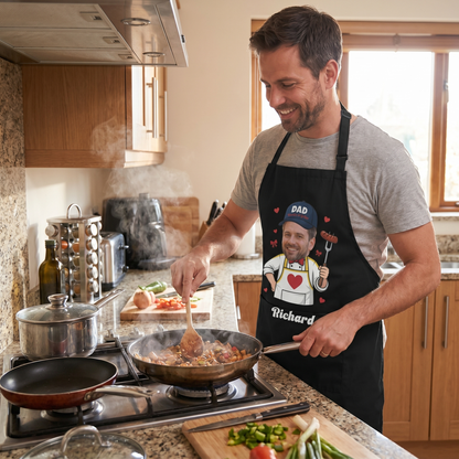 Personalized Photo Apron for Dad – Custom Father’s Day Gift