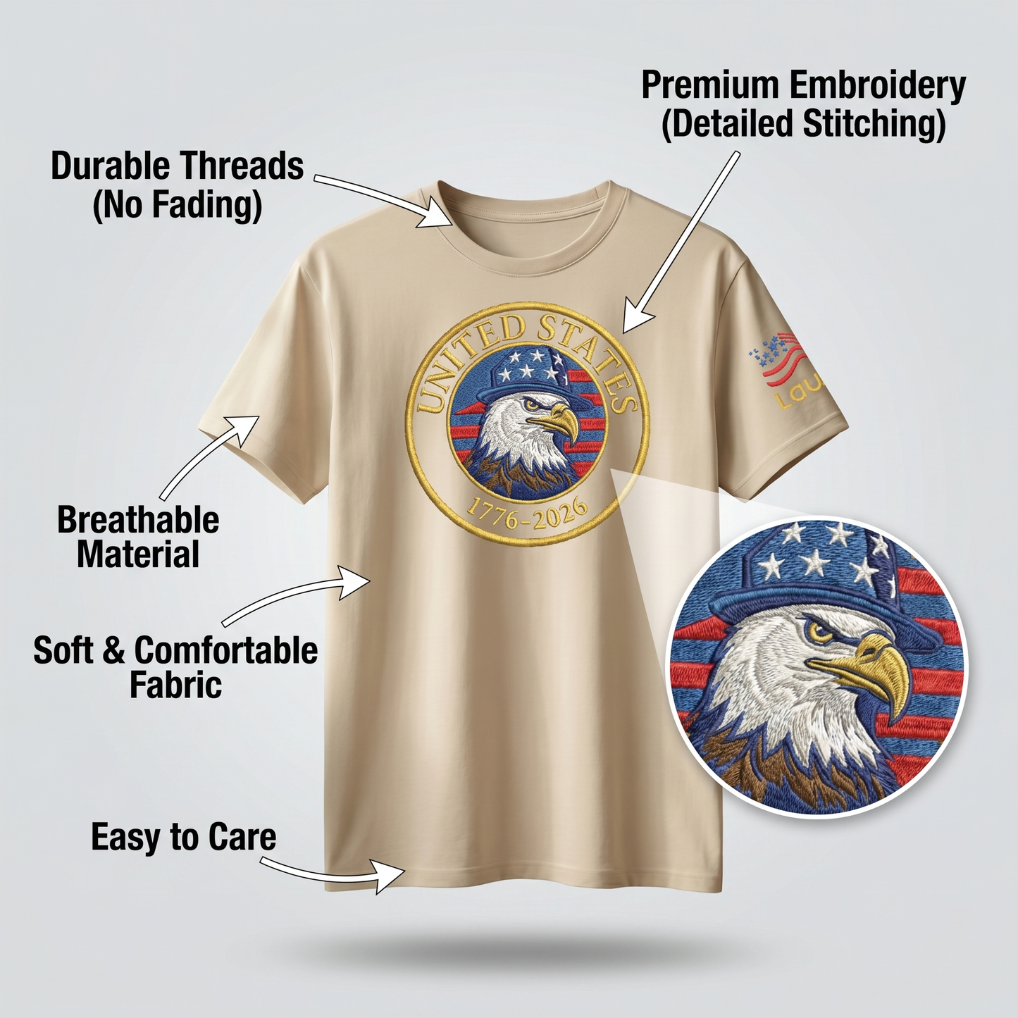 America 250th Anniversary T-Shirt - United States 1776-2026 Patriotic Pride Tee