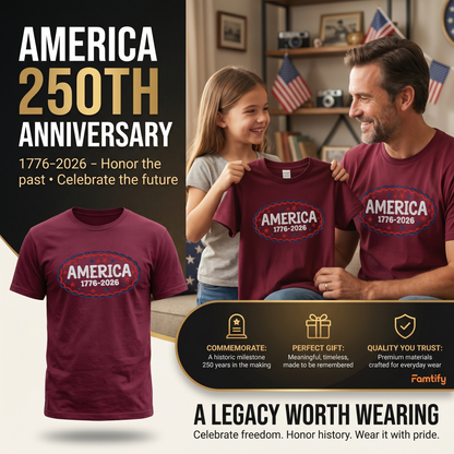 USA 250 Years Strong T-Shirt – 1776-2026 Independence Day Celebration Tee