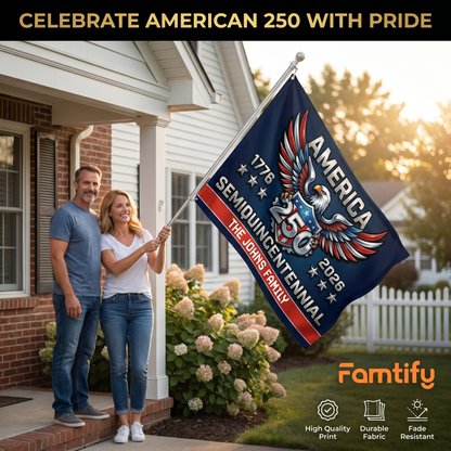 America 250 Years Semiquincentennial Double-Sided House Flag