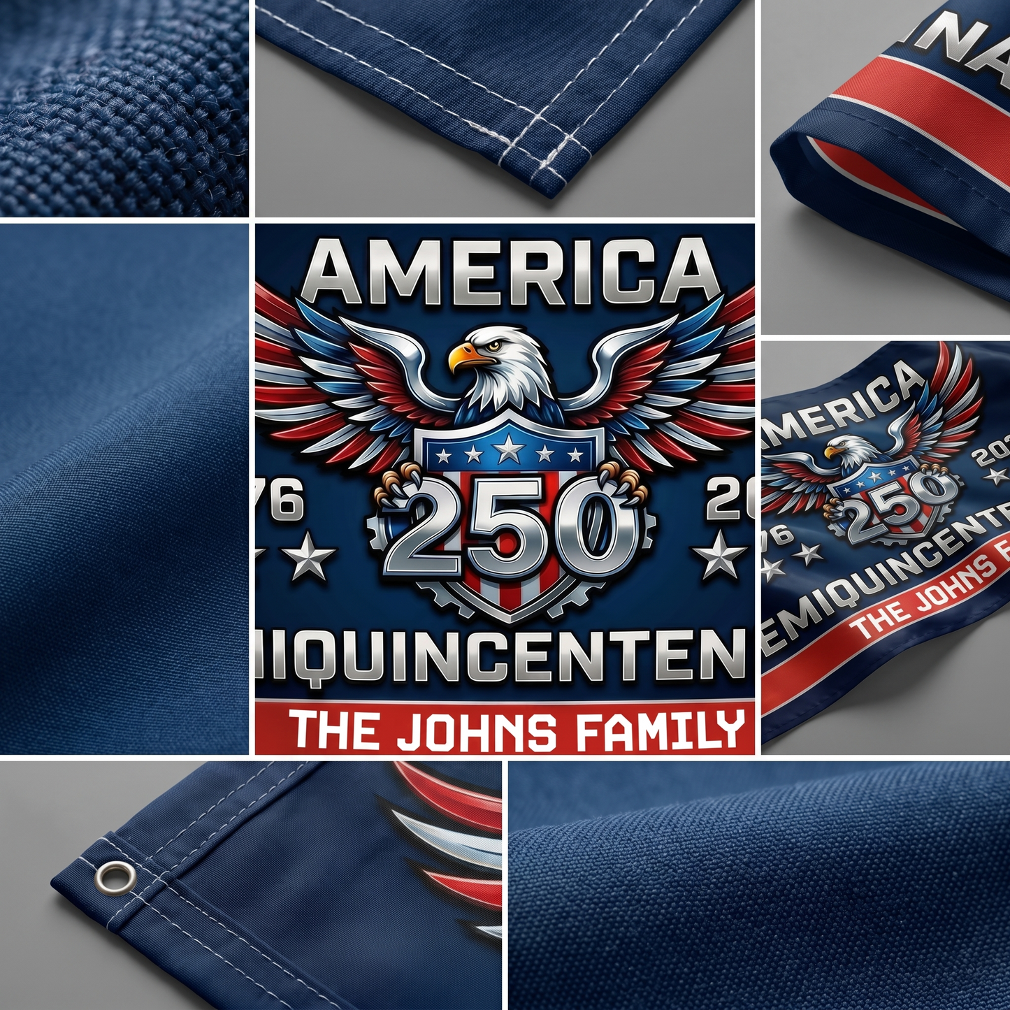 America 250 Years Semiquincentennial Double-Sided House Flag