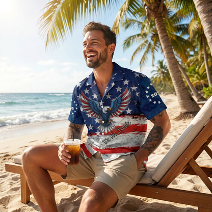 We The People Patriotic Hawaiian Shirt – American Flag Eagle Independence Day Shirt