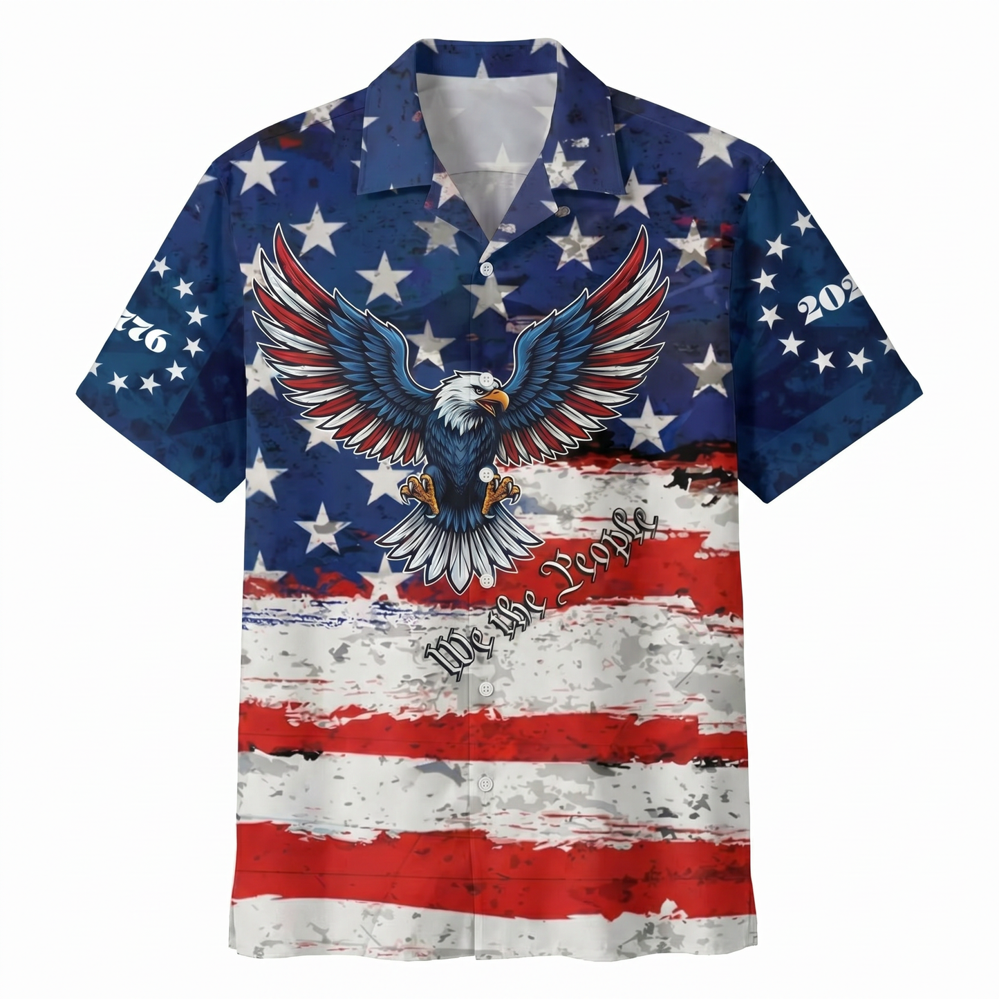 We The People Patriotic Hawaiian Shirt – American Flag Eagle Independence Day Shirt