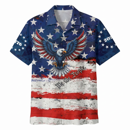 We The People Patriotic Hawaiian Shirt – American Flag Eagle Independence Day Shirt