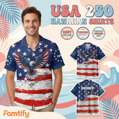 We The People Patriotic Hawaiian Shirt – American Flag Eagle Independence Day Shirt
