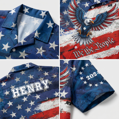 We The People Patriotic Hawaiian Shirt – American Flag Eagle Independence Day Shirt