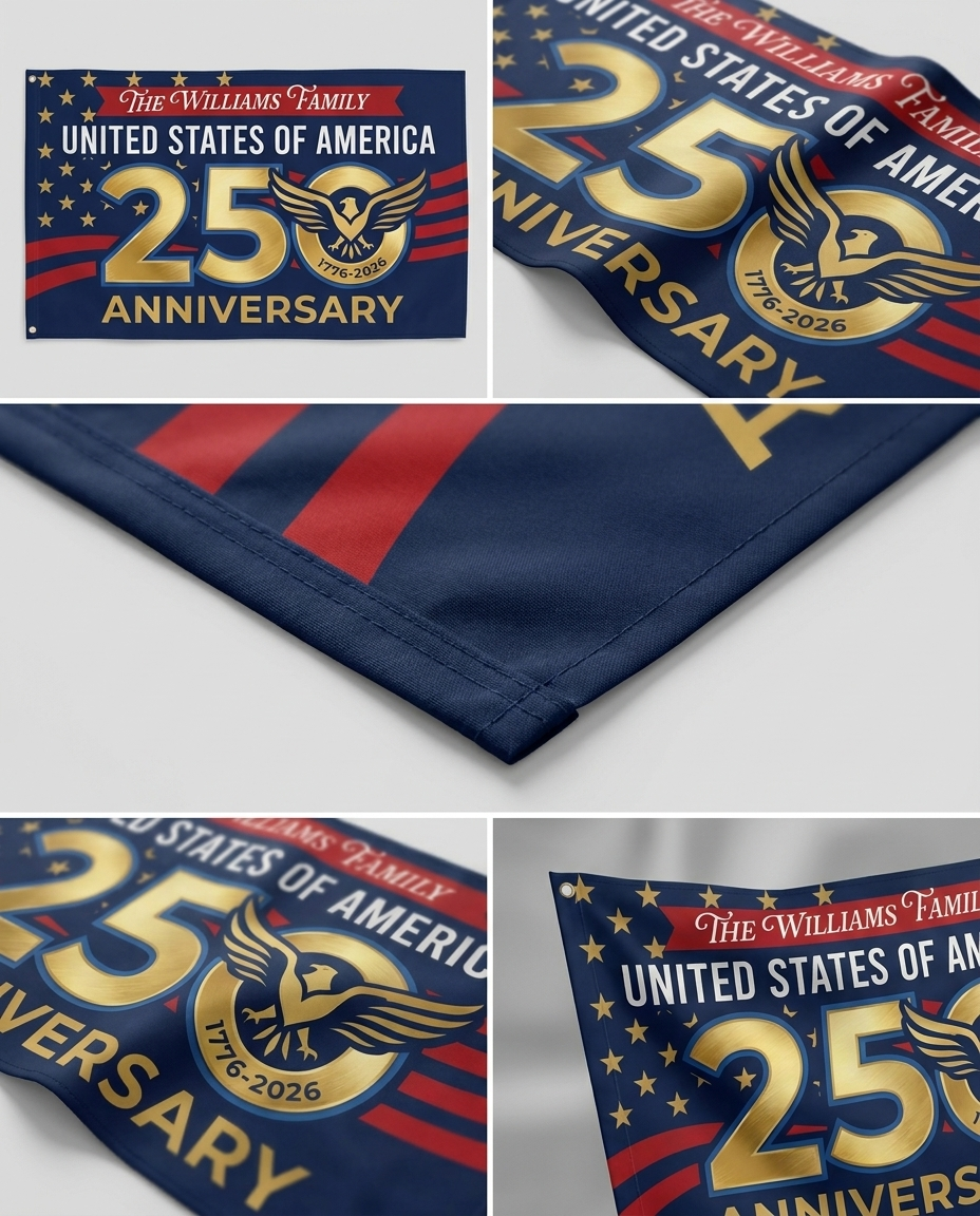 250th Anniversary USA Eagle Patriotic House Flag