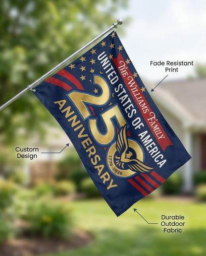 250th Anniversary USA Eagle Patriotic House Flag