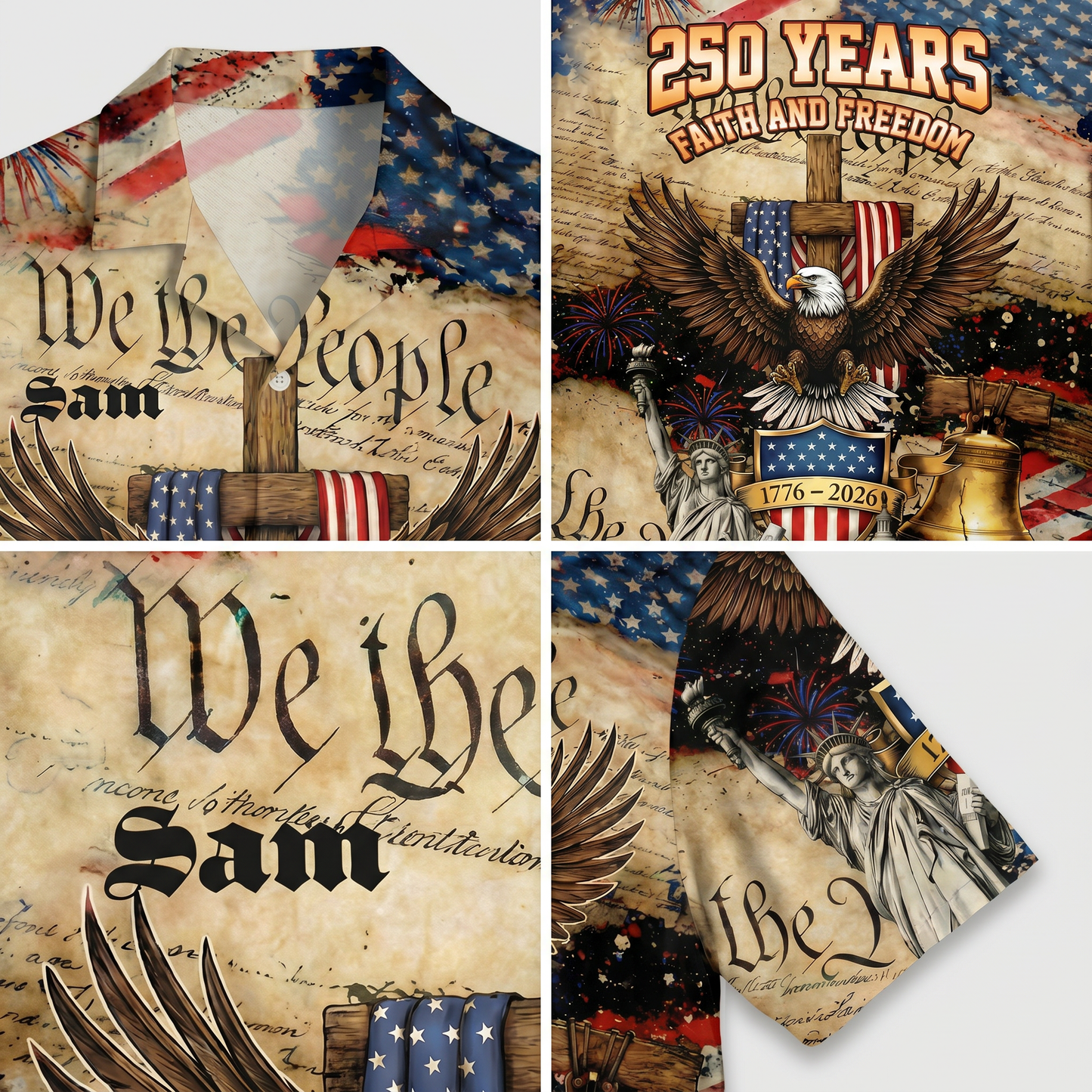 We The People 250 Years Faith and Freedom Hawaiian Shirt