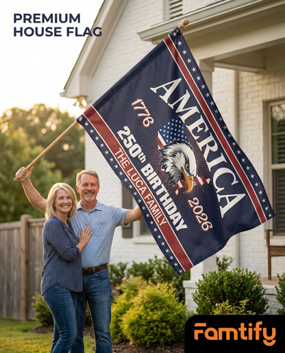 America 250 Birthday 1776-2026 Double-Sided Flag