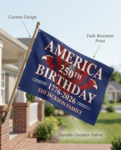 America 250th Birthday 250 Years Double-Sided Flag