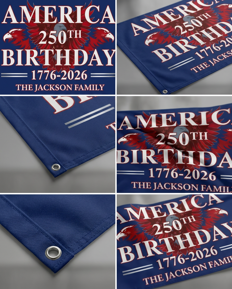 America 250th Birthday 250 Years Double-Sided Flag