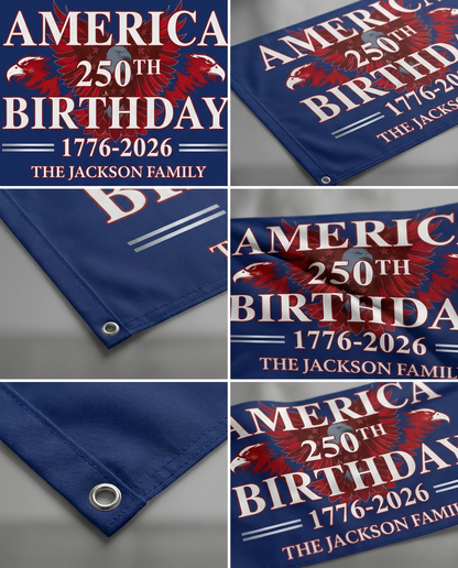 America 250th Birthday 250 Years Double-Sided Flag