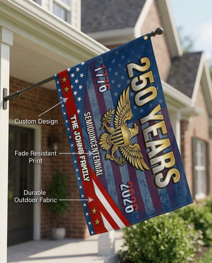 America 250th Semiquincentennial Anniversary House Flag