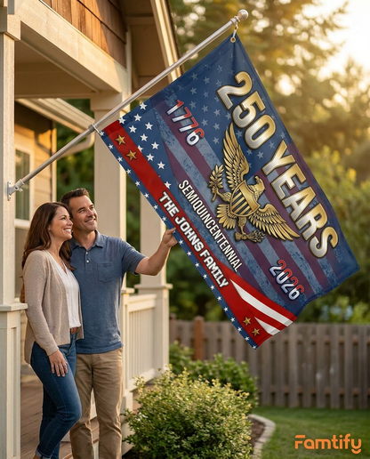 America 250th Semiquincentennial Anniversary House Flag