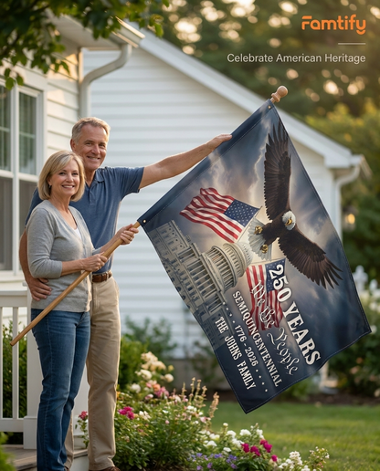 American Flag 250 Years Anniversary United States Semiquincentennial Double-Sided Flag