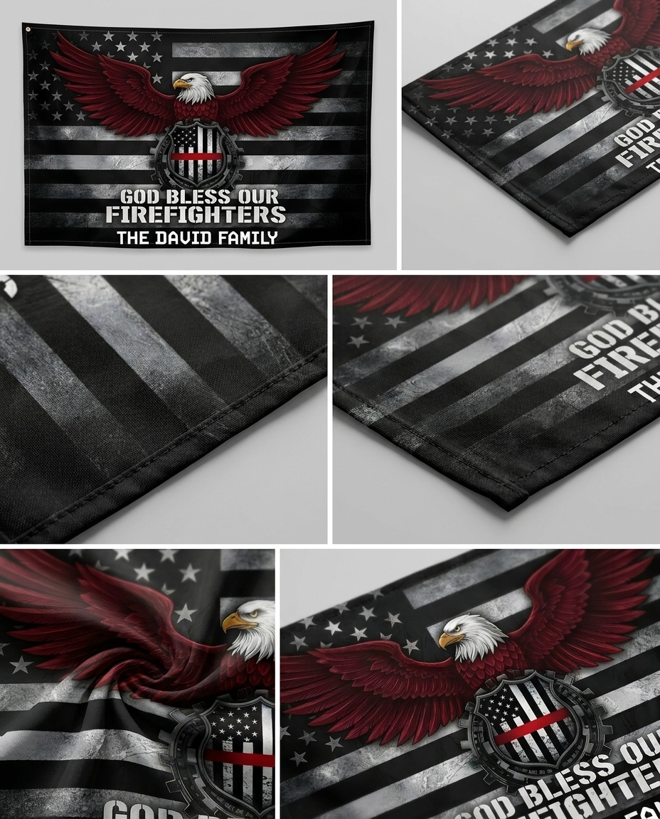 Custom American Flag With Family Name  - Personalized Banner House Flag