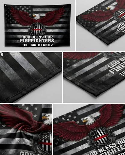 Custom American Flag With Family Name  - Personalized Banner House Flag