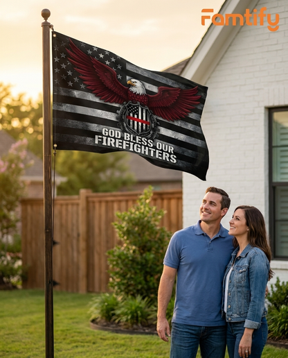Custom American Flag With Family Name  - Personalized Banner House Flag
