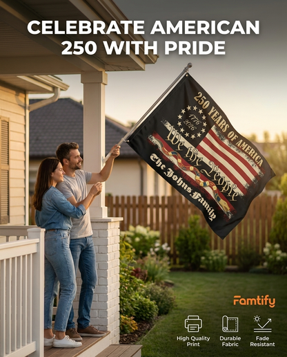Custom We The People 1776 2026, 250 Years of American Heritage Patriotic Double-Sided Flag