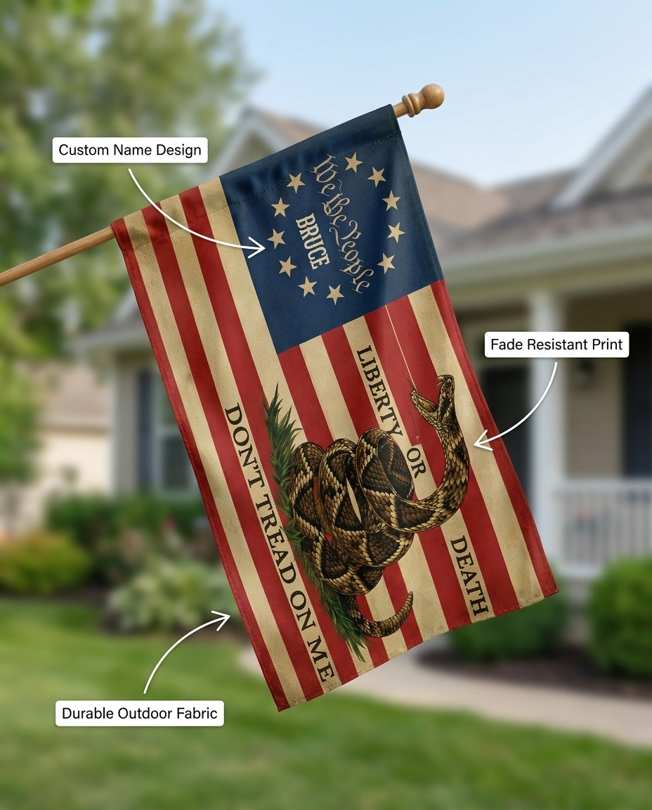 Don't Tread On Me America Flag We The People Yard Sign