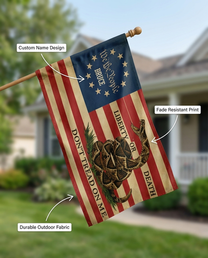 Don't Tread On Me America Flag We The People Yard Sign