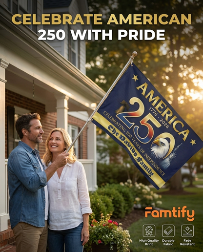 Personalized American Flag - America 250th Anniversary Double-Sided Flag