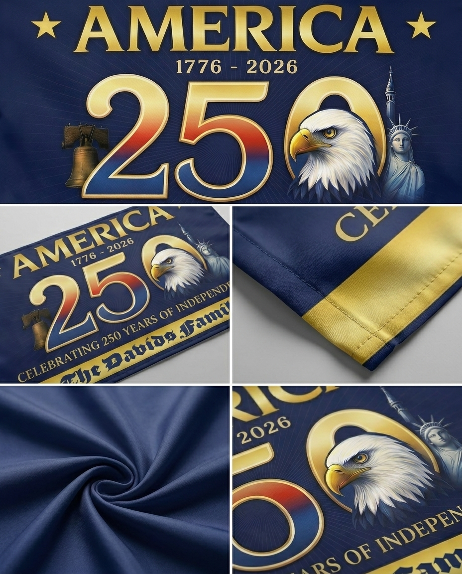 Personalized American Flag - America 250th Anniversary Double-Sided Flag