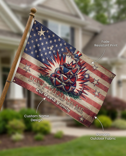 USA American Gadsden Rattlesnake Don't Tread On Me Double-Sided Flag