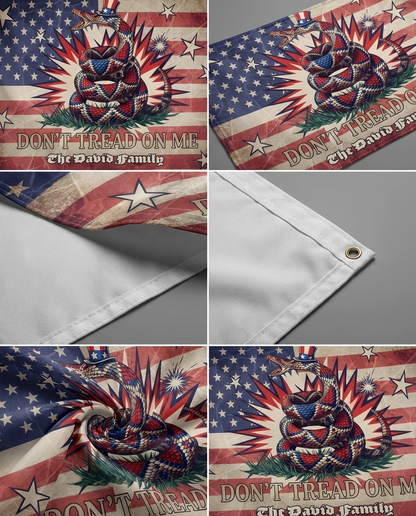 USA American Gadsden Rattlesnake Don't Tread On Me Double-Sided Flag