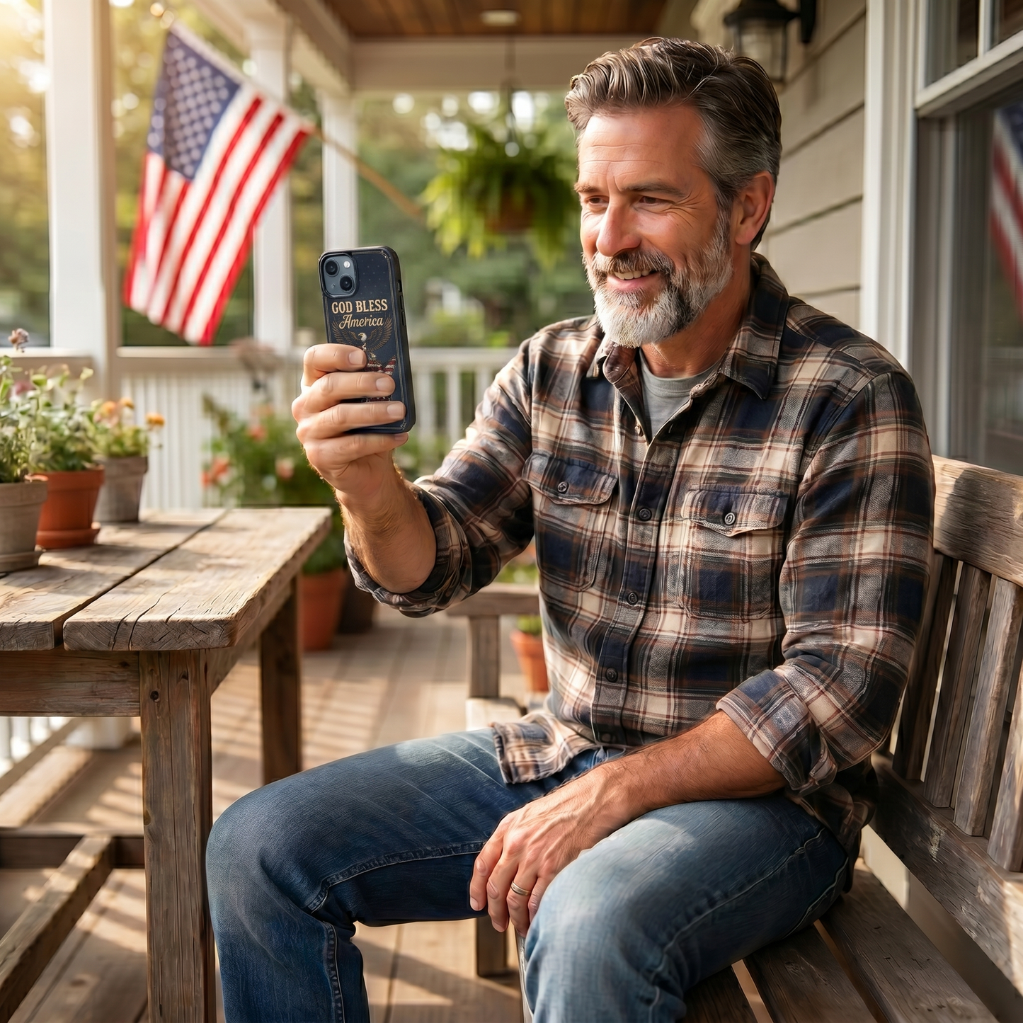 Personalized Patriotic Eagle Phone Case - God Bless America USA 250 Years