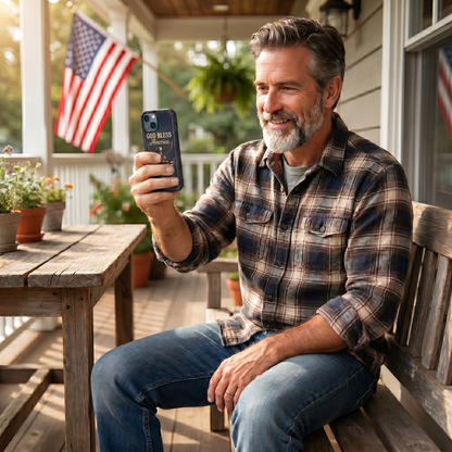 Personalized Patriotic Eagle Phone Case - God Bless America USA 250 Years