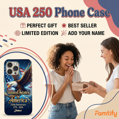Personalized USA 250th Anniversary Phone Case