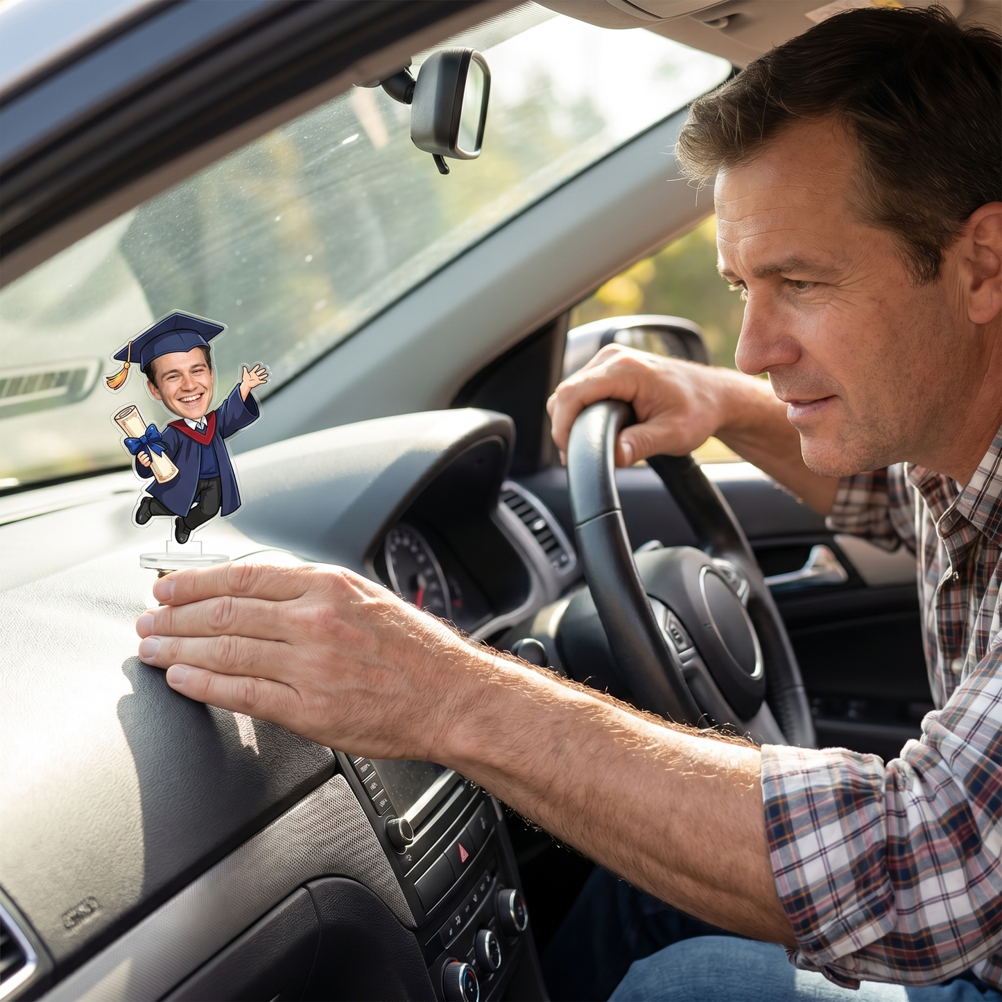 Personalized Graduation Drive Safe Car Standee – Custom Photo Acrylic Gift