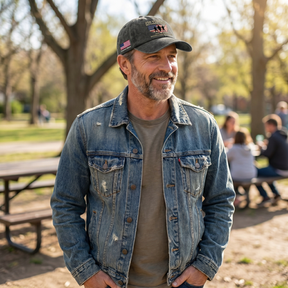250 Years Of Defending Liberty Washed Denim Baseball Cap