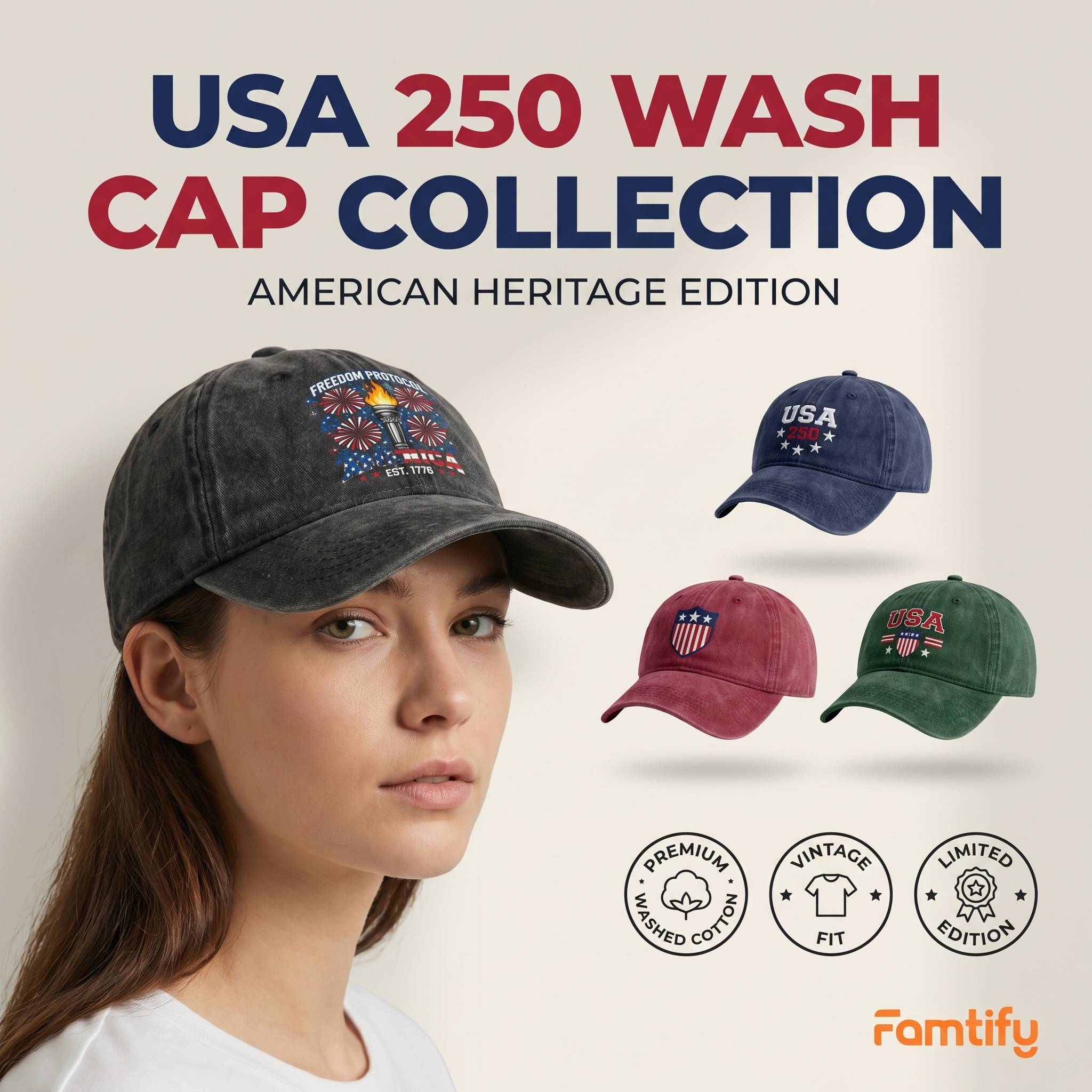 America 250 Years Baseball Cap