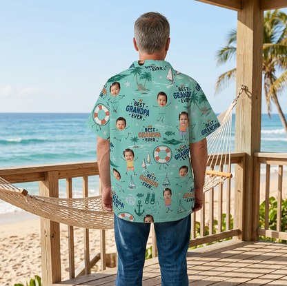 Personalized Hawaiian Shirt for Grandpa – “Best Grandpa Ever” Custom Gift