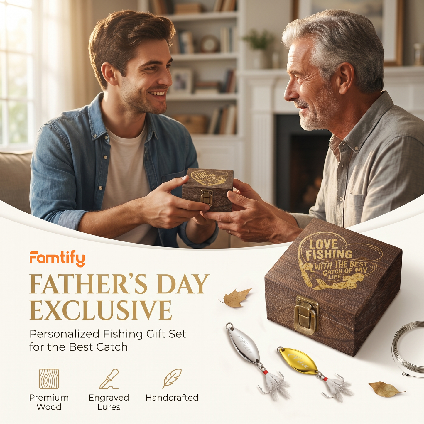 Personalized Engraved Fishing Lure for Dad – “Loving Fishing With The Best Catch Of My Life” Gift